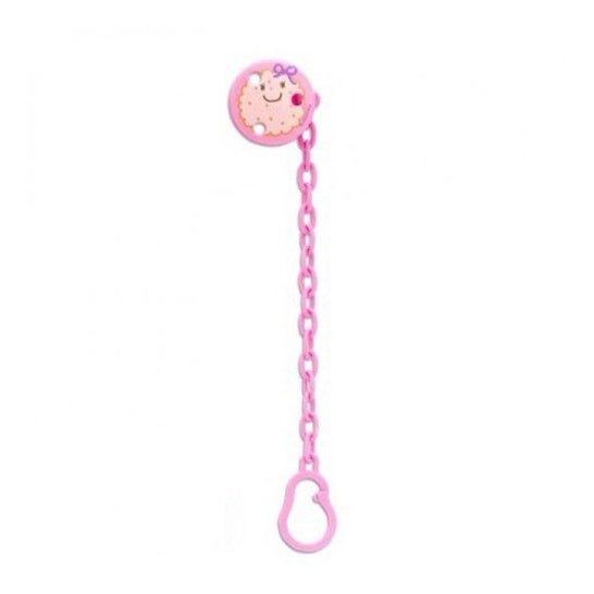 Suavinex Attache Sucette Ronde Biscuit Rose 1 Unité