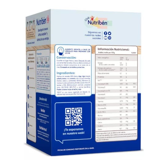 Nutriben Innova Zero% 8 Céréales +6m 500g Nutriben Innova Zero% 8 Céréales +6m 500g