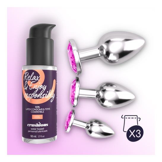 Crushious Set Bijou Anal Wet Train Trio Rose