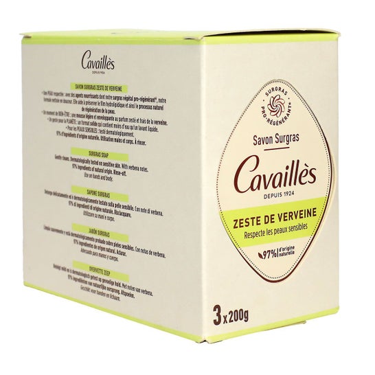 Cavaillès Savon Surgras Zeste de Verveine 3x200 g