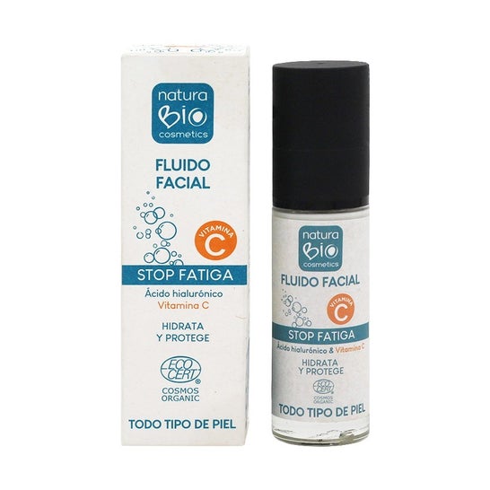 NaturaBIO Cosmetics Fluide Visage Stop Fatigue Vitamine C 30g