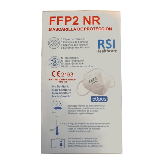RSI Healthcare Masque FFP2 NR Blanc 50 Unités