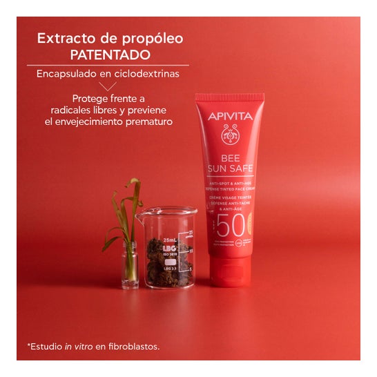 Apivita Bee Sun Safe Soin Anti-Rides Teinté SPF50  50 ml