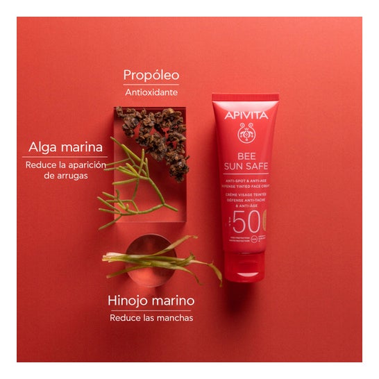 Apivita Bee Sun Safe Soin Anti-Rides Teinté SPF50  50 ml