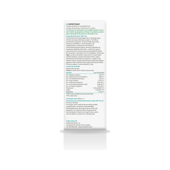 Expectonat Jarabe 250ml Soria Natural *