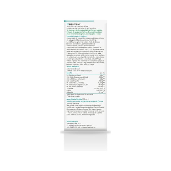Expectonat Jarabe 250ml Soria Natural *