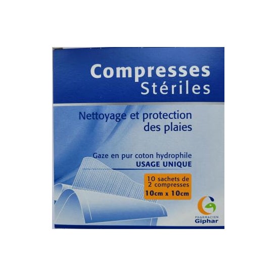 Compresses stériles hydrophiles en non tissé CARREFOUR SOFT : la boite de  10 à Prix Carrefour