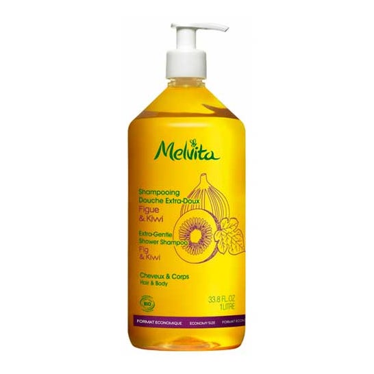 Melvita shampoing familial extra-doux Figue Kiwi 1 litre