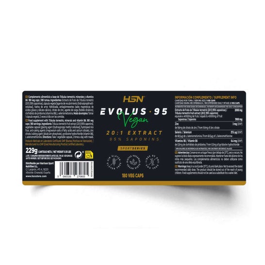 HSN Evolus-95 Tribulus Terrestris 95% 180vcaps