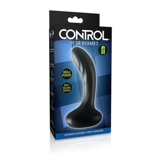 Sir Richard's Control Ultimate Silicone P-Spot Massager Ultimate Black 1ut
