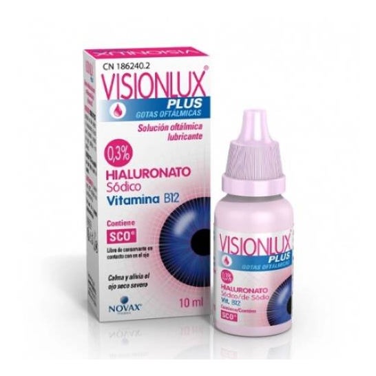 Visionlux Plus Hyaluronic et gouttes de Vit 10 Ml