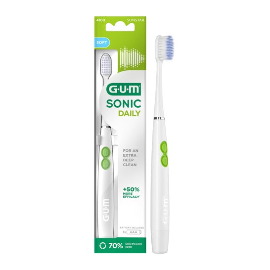 GUM Sonic Daily Brosse à Dents Spazz Blanc 1 Unité