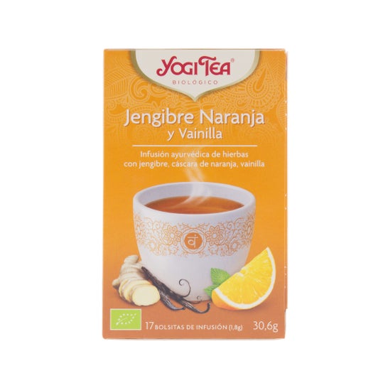 Yogi Thé orange gingembre et vanille 17 sachets
