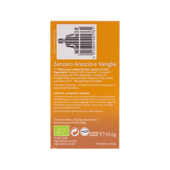 Yogi Thé orange gingembre et vanille 17 sachets