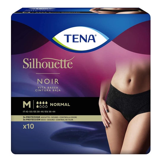 Tena Silhouette Black Low M 12 pièces