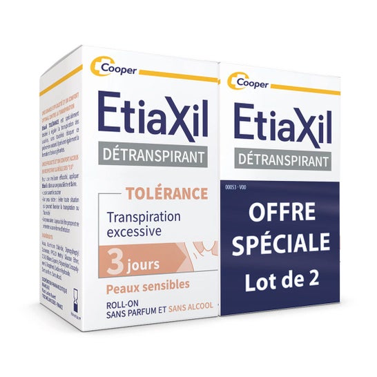 Etiaxil Détranspirant Tolérance Peaux Sensibles Roll-On 2x15ml