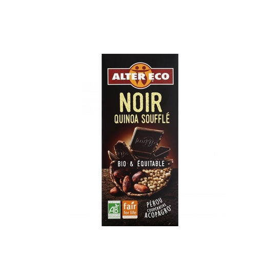 Alter Eco Chocolat Noir Quinoa Puffed 100g