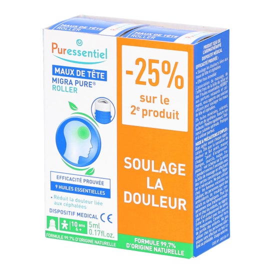 Puressentiel Duo Roller Mal de Tête 2 x 5 ml