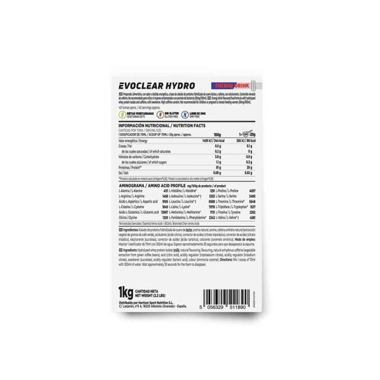 HSN Evoclear Hydro Bebida Energética 1kg