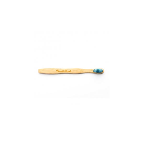 Brosse à dents pour enfants en bambou bleu ultra doux