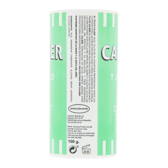 Calber talc talc en poudre 100g