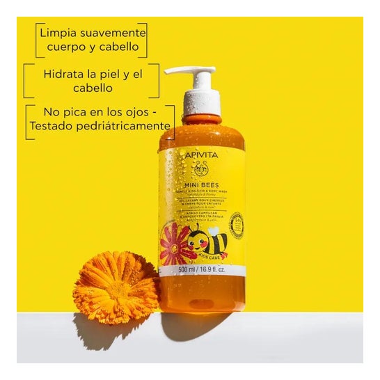 Apivita Kids Mini Bees Shampooing Calendula Miel 500ml Apivita Kids Mini Bees Shampooing Calendula Miel 500ml