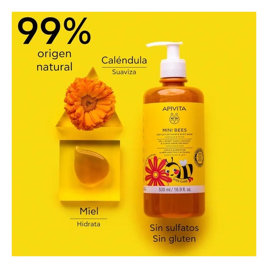 Apivita Kids Mini Bees Shampooing Calendula Miel 500ml Apivita Kids Mini Bees Shampooing Calendula Miel 500ml