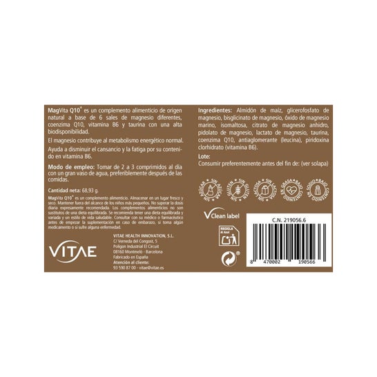 Vitae MagVita Q10 60 Comprimés