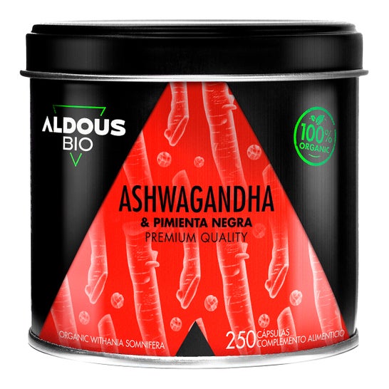 Aldous Bio Ashwagandha con Pimienta Negra Ecológica 250caps