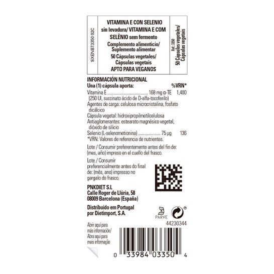 Solgar Vit E Selenium S Lev Lev Vegan 50c