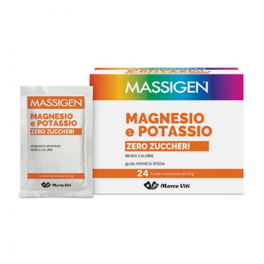 Marco Viti Massigen Magnésium et Potassium Zéro Sucre 24x6g