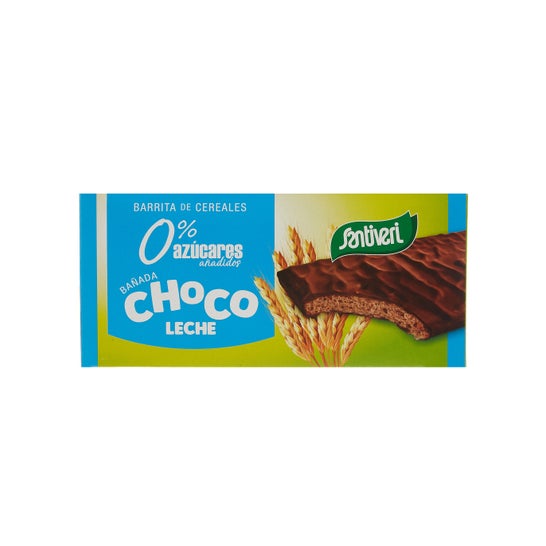 Santiveri Barre de Céréales Chocolat au lait Barre de Céréales Sans Sucre 12x17g