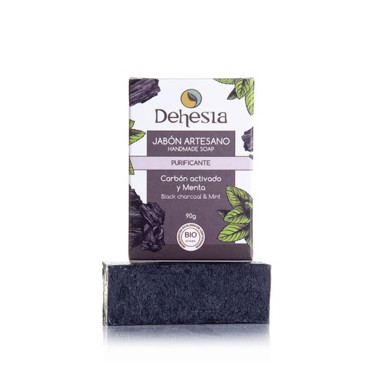 Dehesia Savon artisanal purifiant au charbon actif et menthe 100 g