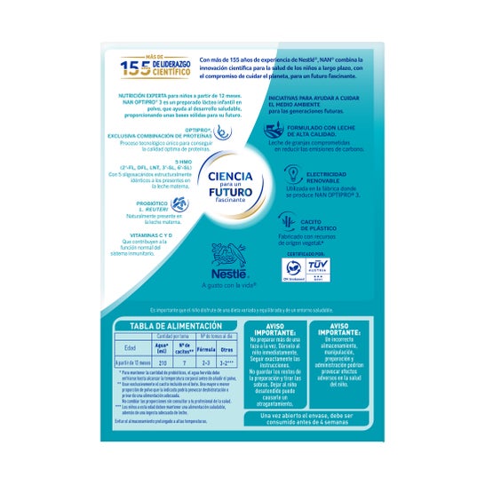 Nan Optipro 3 Lait de croissance en poudre 1200g