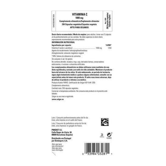 Solgar Vitamin C 1000mg 250 Capsules Solgar Vitamin C 1000mg 250 Capsules