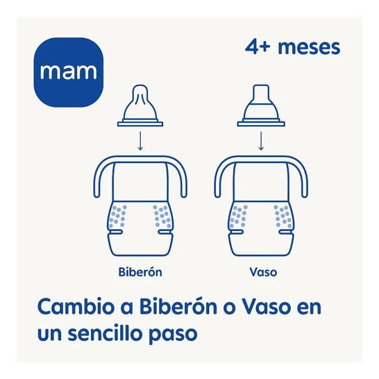 Biberon d'apprentissage Mam Baby Bleu 220ml Biberon d'apprentissage Mam Baby Bleu 220ml
