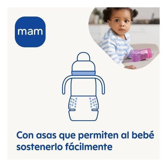 Biberon d'apprentissage Mam Baby Bleu 220ml Biberon d'apprentissage Mam Baby Bleu 220ml
