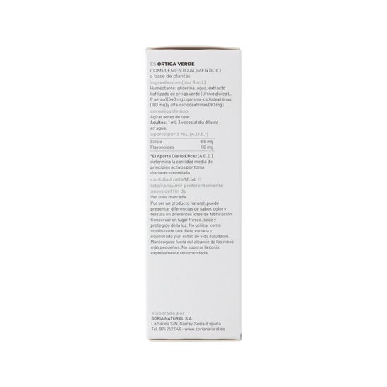 Soria Natural Ext.ortiga Verde 50 Ml Actibios *