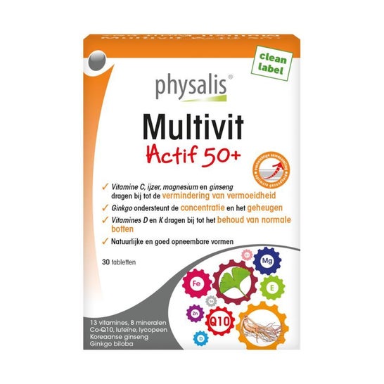 Physalis Multivit Actif 50+ 30comp