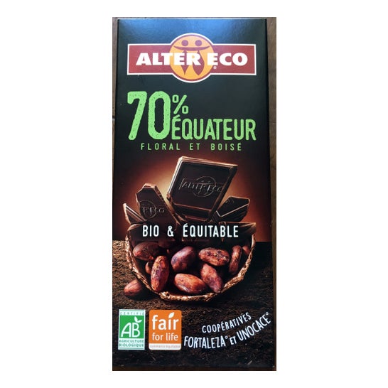 Alter Eco Chocolate Negro Ecuador 70% Bio 100g