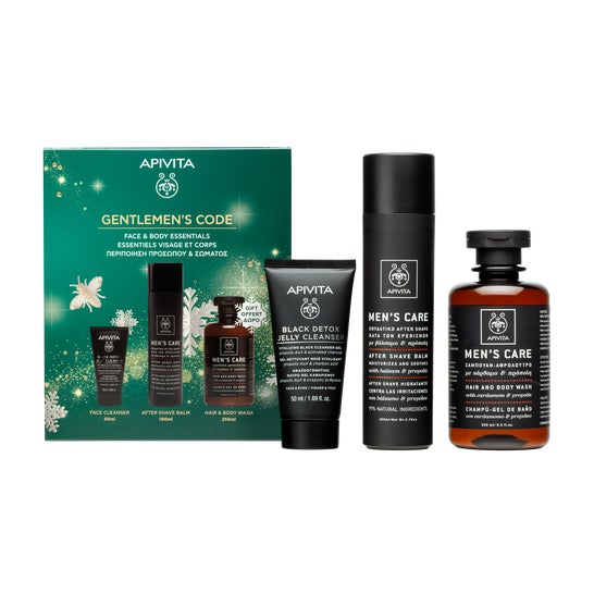 Apivita Coffret Mencare Après-rasage + Black Detox