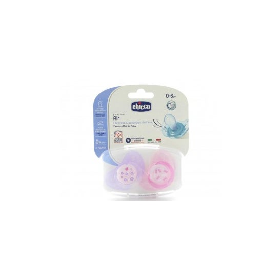 Sucette Physio Air Silicone 0-6m Rose 2unid 2unid