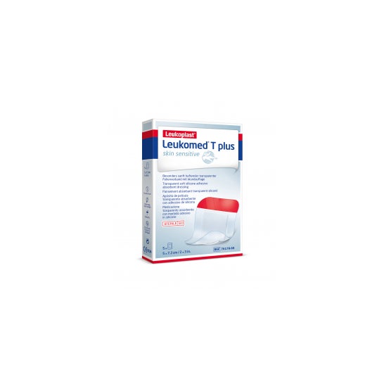 BSN Medical Leukomed T Plus la peau Sensit 5X7,2 cm 5 U