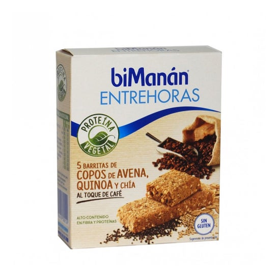 Bimanan Entrehoras 5 barres de flocons de quinoa et de flocons d'avoine Chia