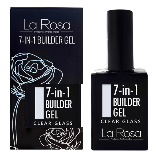 La Rosa Gel pour ongles 7 en 1 Base de construction Clear Glass 15 ml