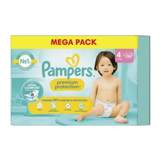 Pampers Pañales Premium ProtectionT4 9-14kg 96uds