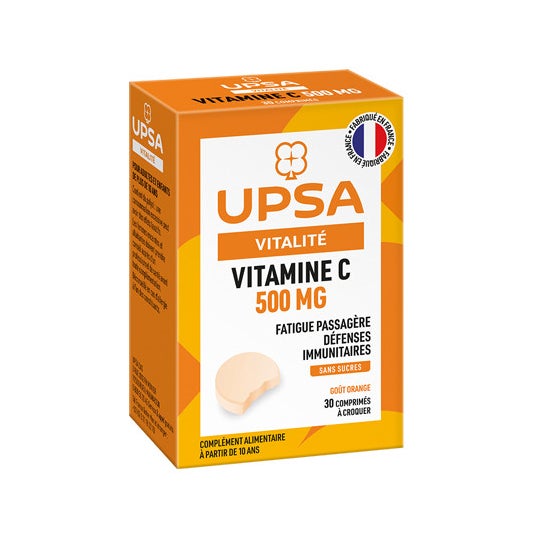 Upsa Vitamine C 500mg Orange Sans Sucre 30comp