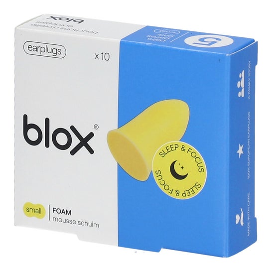 Blox Sleep & Focus Bouchons d'Oreille en Mousse TS Jaune 10uts