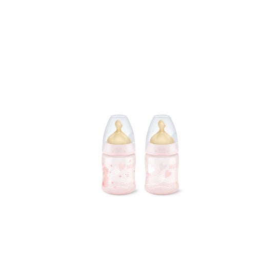 Nuk™ biberón First Choice rosa tetina tetina látex orificio M talla 1 150ml 1ud 1ud