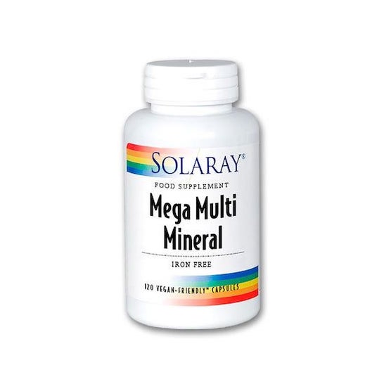Solaray Mega Multi Mineral Mineral 120caps Soleil